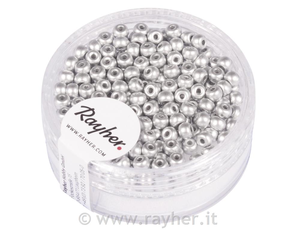 Perle, 3mm, srebne, 200 kos