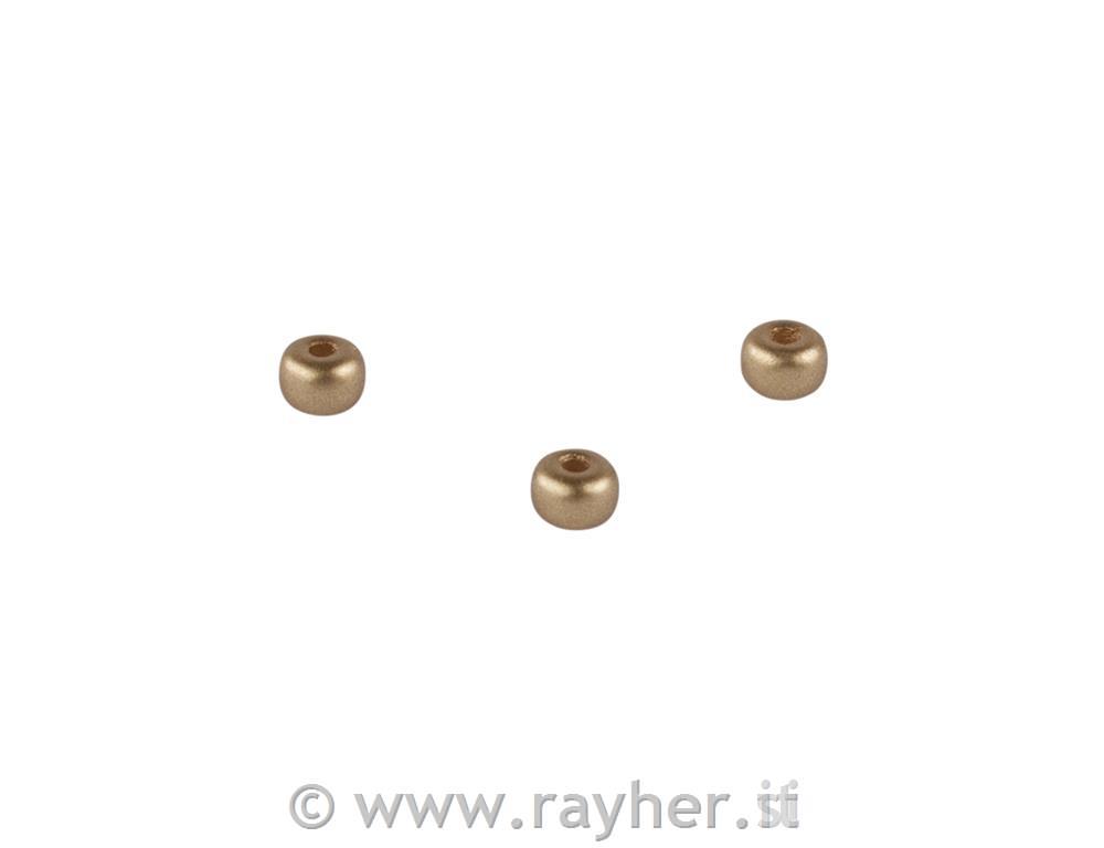 Rocailles, 4mm o, gold matt, box 150pcs