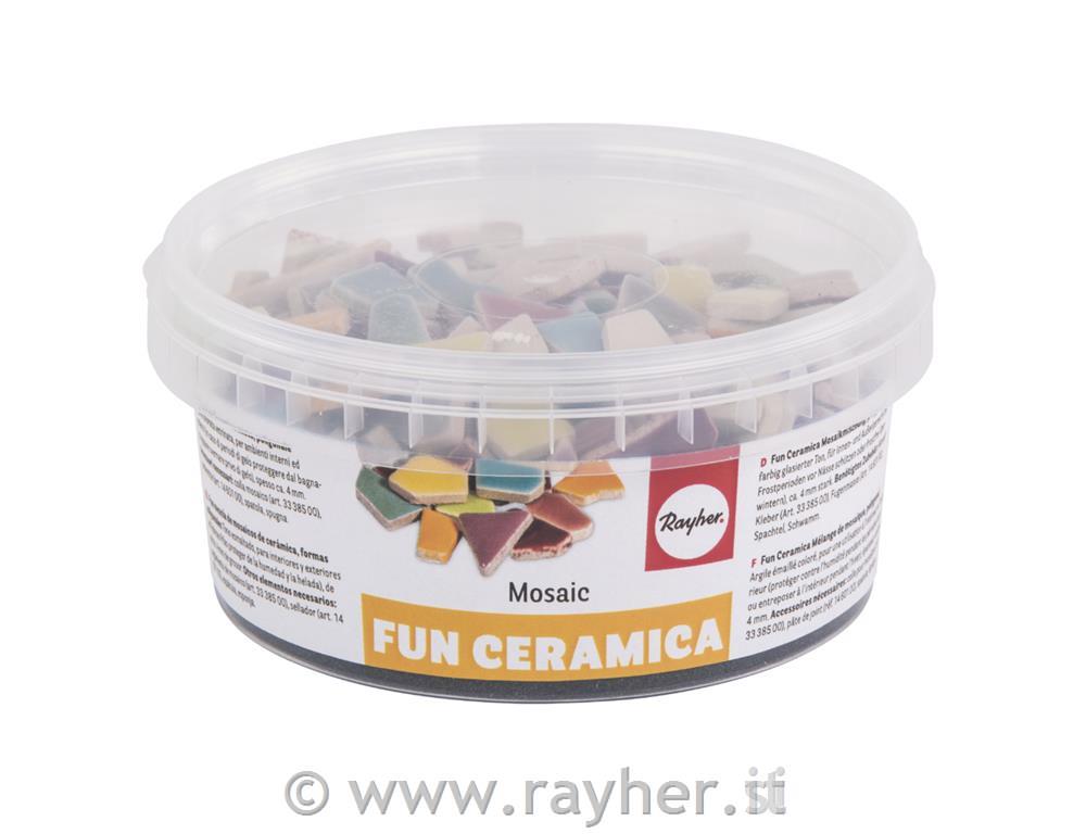 Fun Ceramica mosaic mix, polygonal(approx. 380 pcs), box 500grainbow