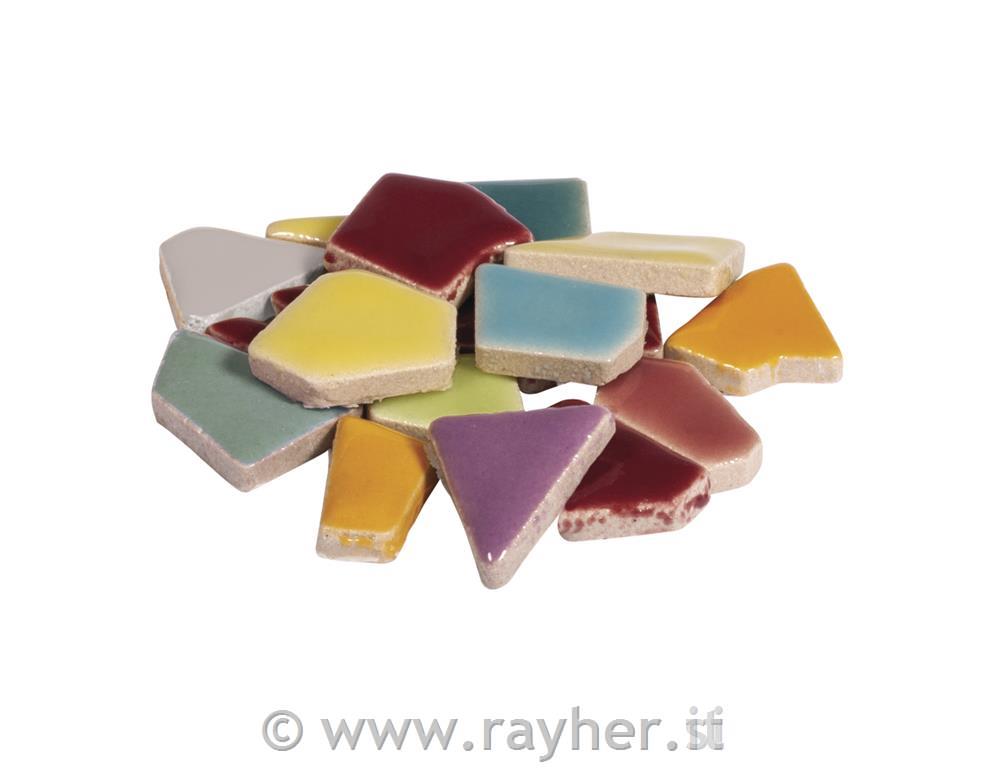 Fun Ceramica mosaic mix, polygonal(approx. 380 pcs), box 500grainbow