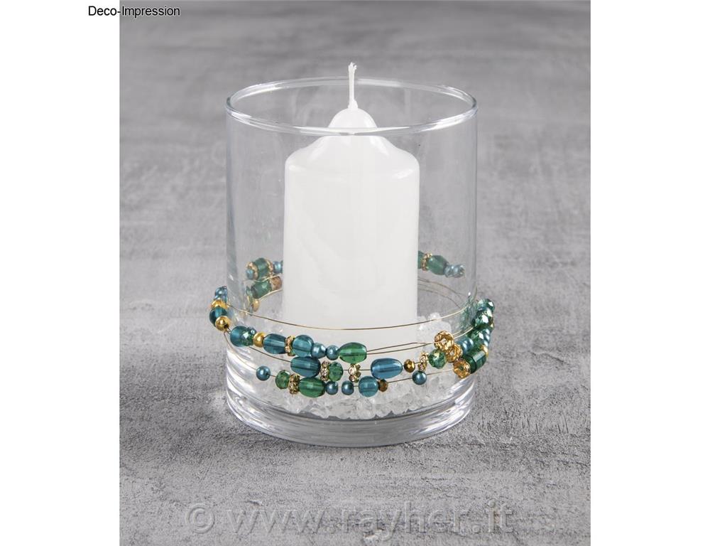 Glass earl effect beads mix, 100g, indian turquoise