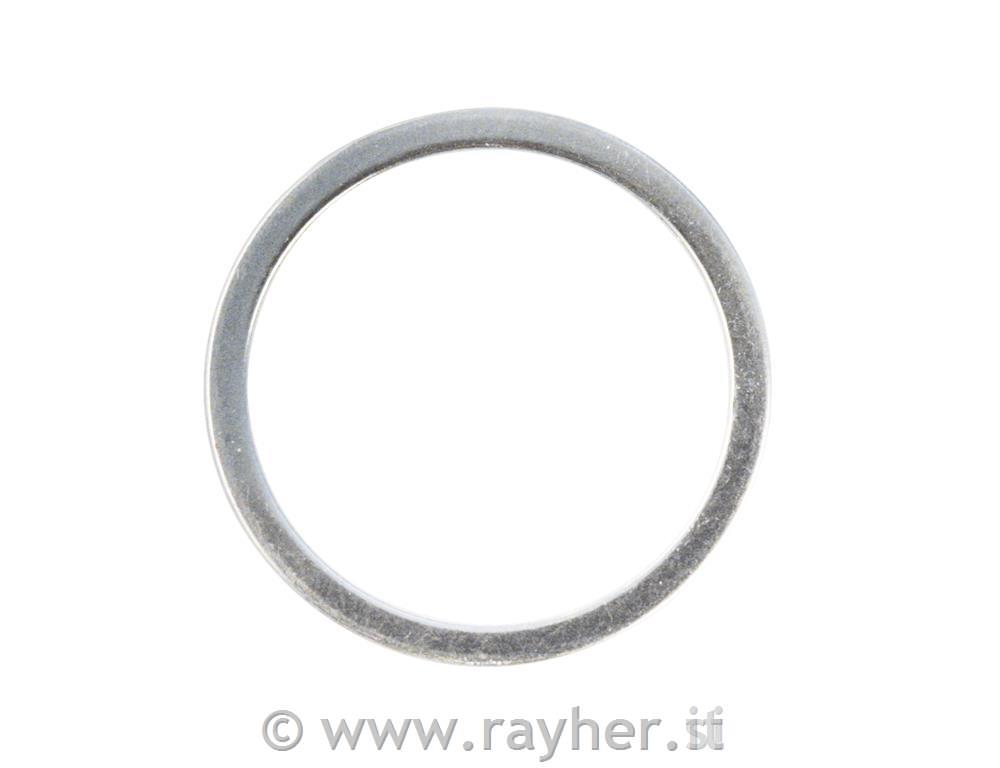 Anello-bigiotteria, metallo, piatto15 mm o, busta 60 pzargento