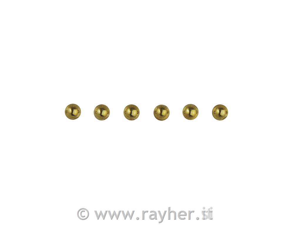 Perle polovične, samolepilne, zlate, 3mm, 120 kom