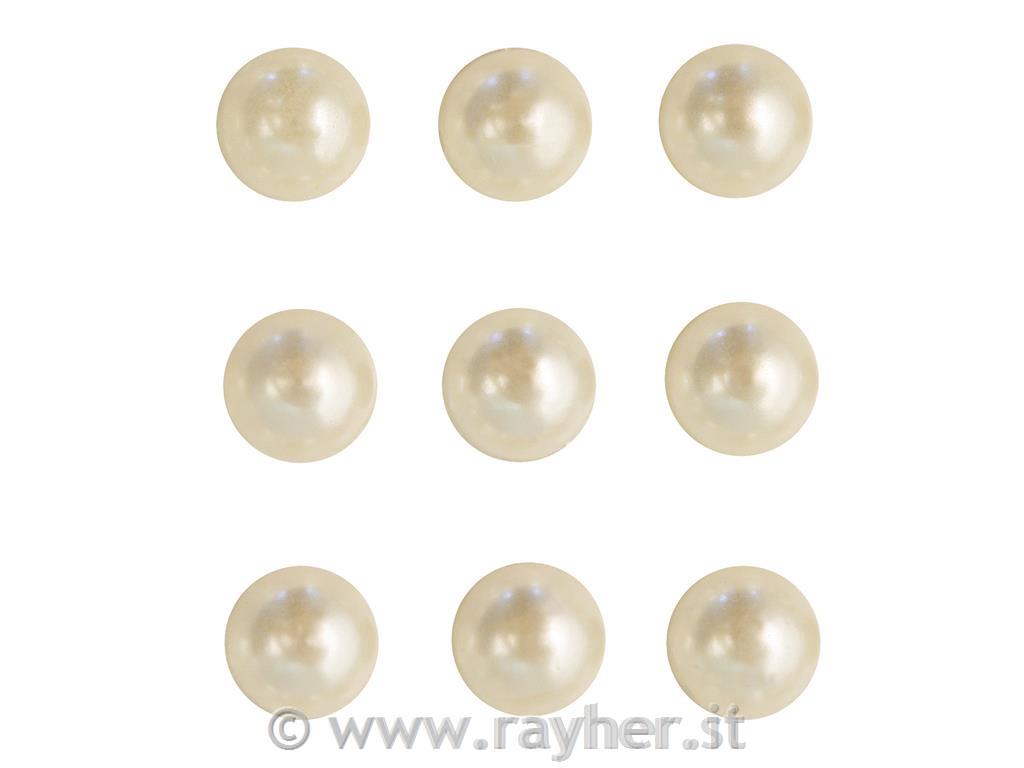 Perle polovične, samolepilne, krem, 3mm, 120 kom