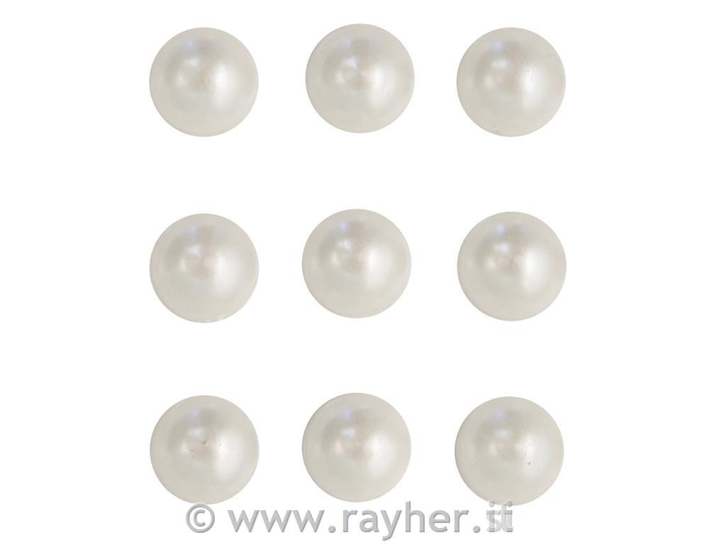 Semiperle-plastica, autoadesiveo 5 mm, busta 80 pezzibianco