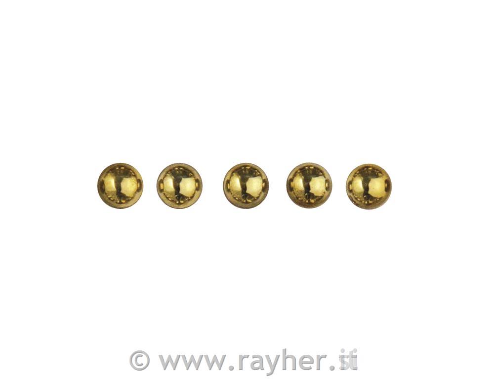 Perle polovične, samolepilne, zlate, 5mm, 80 kom