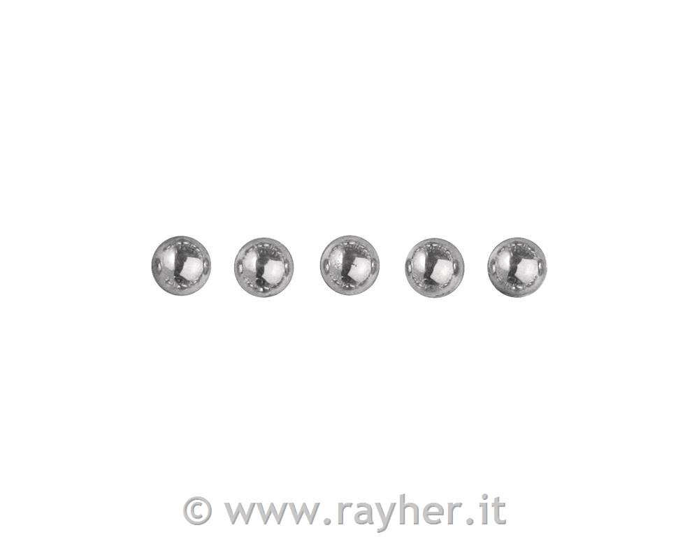 Plastic half beads, self adhesive, silve