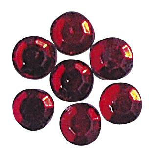 Kristali stekleni, za likanje, rdeči, 3 mm o,45 kom.