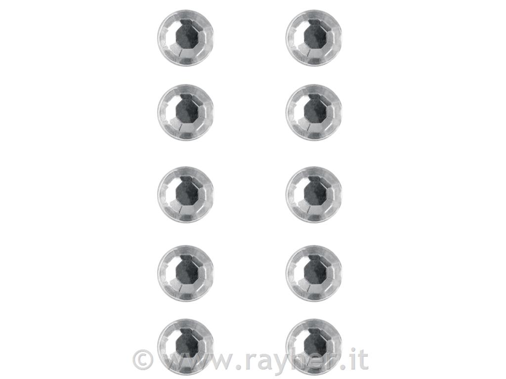 Plastic rhinestones, self adhesive, crys