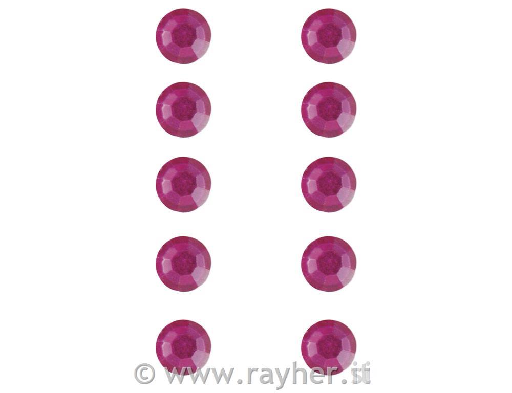 pietre strass-plastica, autoadesive5 mm, busta 80 pezzipink