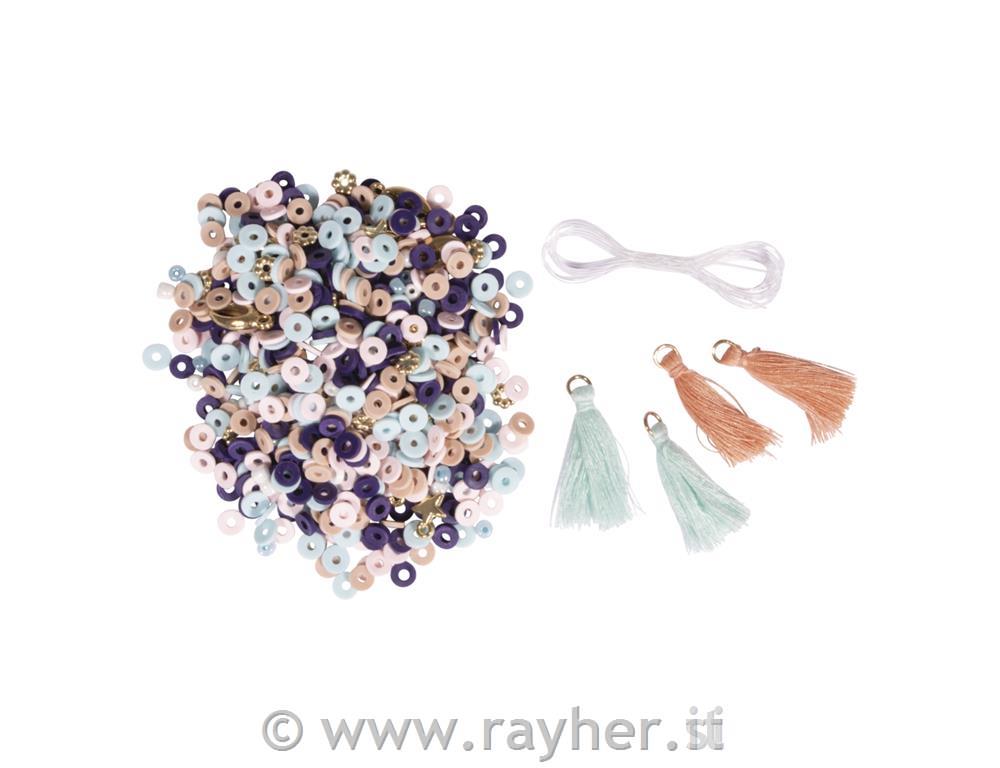 Heishi perle set arabsko modra