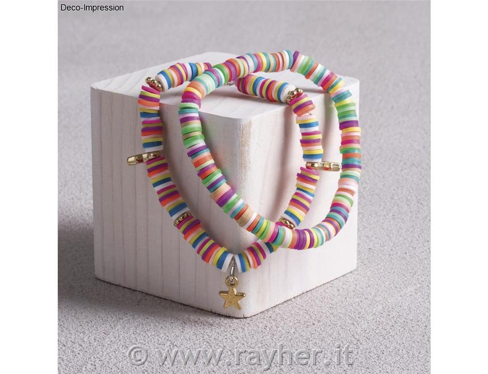 Heishi perle set mavrični toni