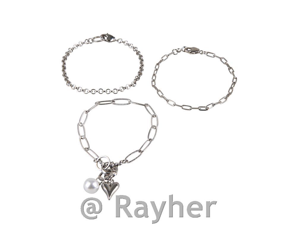 Braccialetti Click & Match, argento3 bracciali o 1 collana