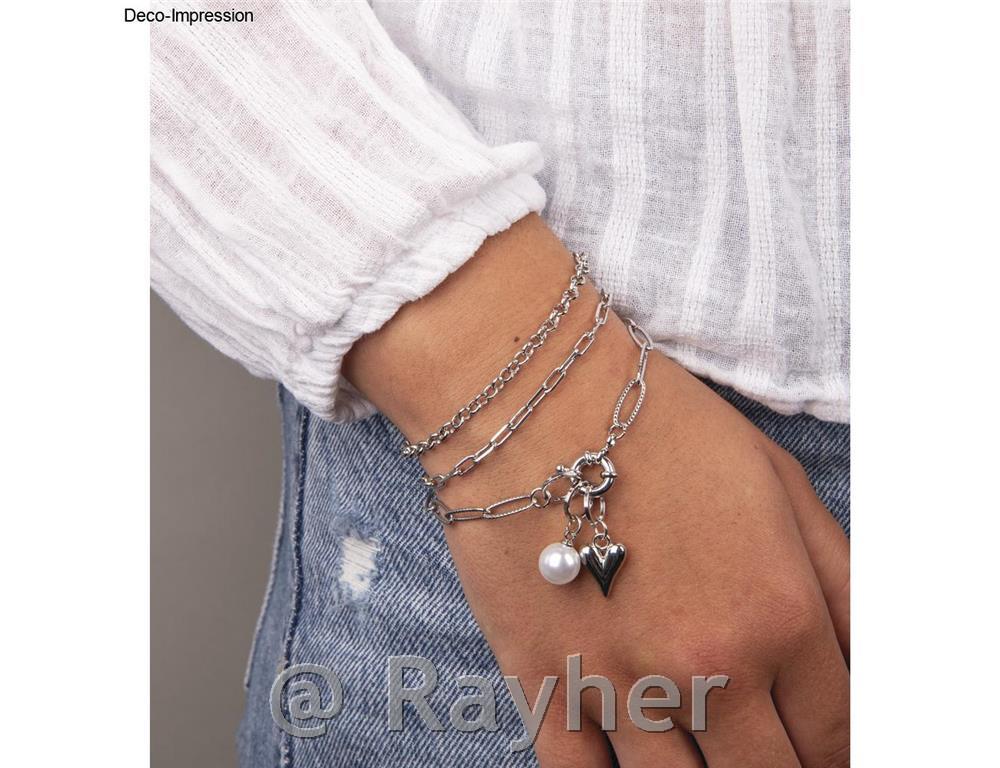 Braccialetti Click & Match, argento3 bracciali o 1 collana