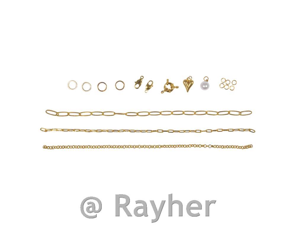 Braccialetti Click & Match, oro3 bracciali o 1 collana