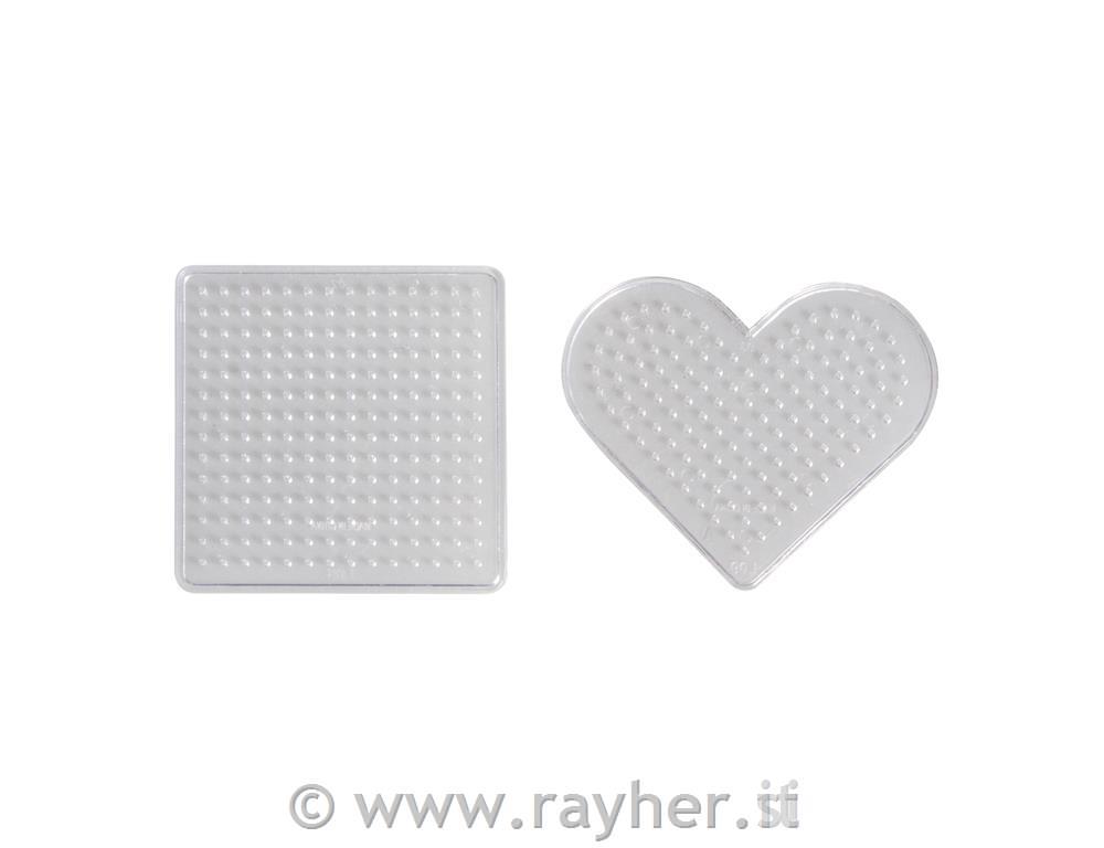 Set tavolette p. perle da stiro, trasp.2 motivi, bus.blis. 1set