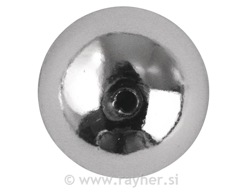 Perle di plastica tonde, 8 mm oScatola 26 pzargento