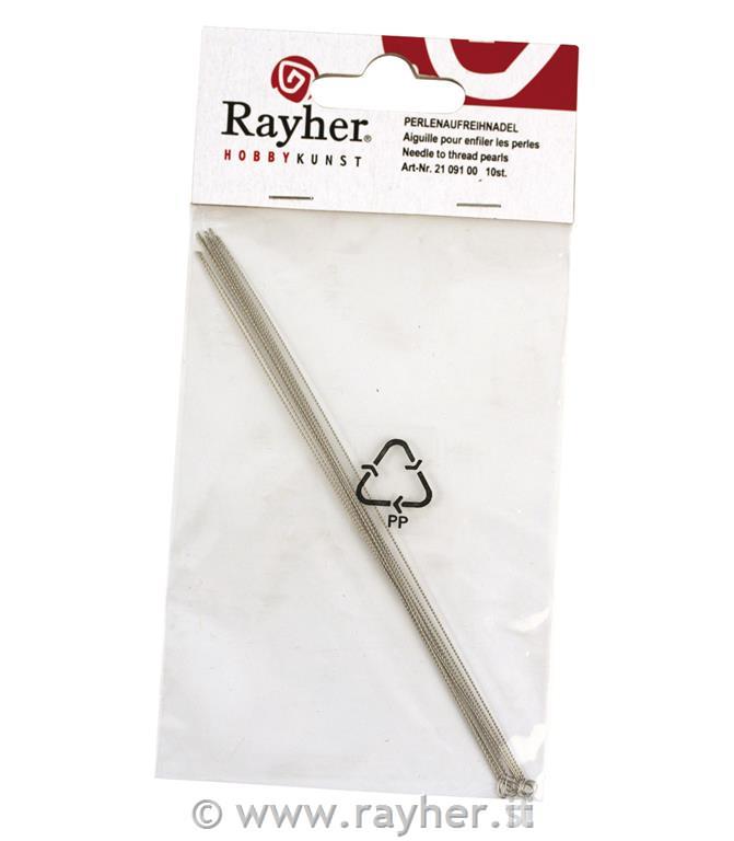 Needle to thread pearls, 90 mm, tab-bag