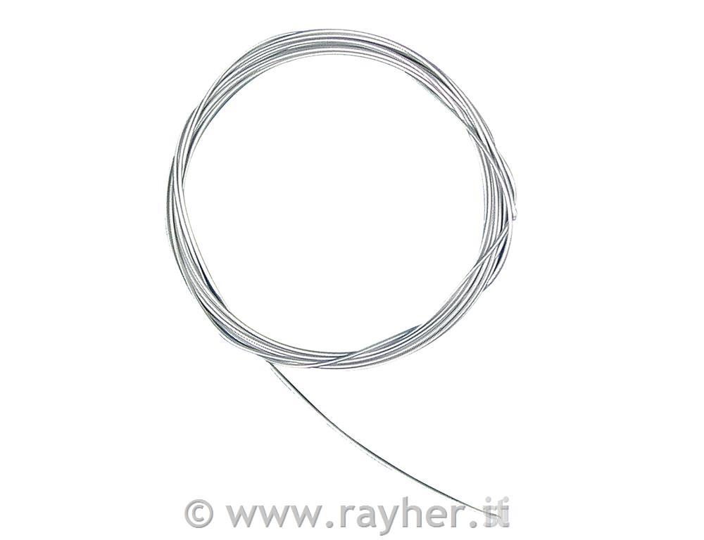 Filo met.-bigiott.opaco,0,4 mmbusta 2 m, avvolto con plasticaargento