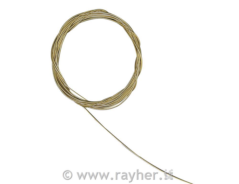 Filo met.-bigiott.opaco,0,5 mmbusta 2 m, avvolto con plasticaoro