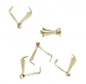 Ciondolo ottone, 8mm obusta 5pzdorato