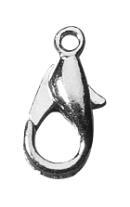 Chiusura moschettone13mm, busta 2pzplatino