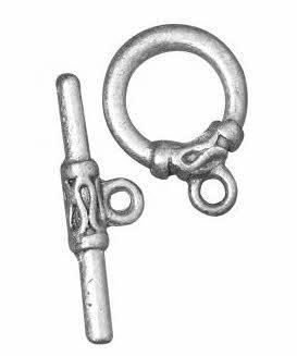 Chiusura a traversino , 25mm obusta 1pzargento antico