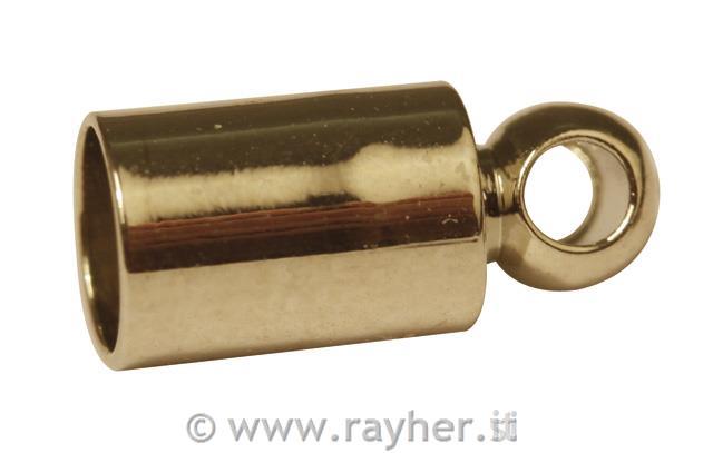 Zaključek z zanko, zlat, 3mm, 4 kom