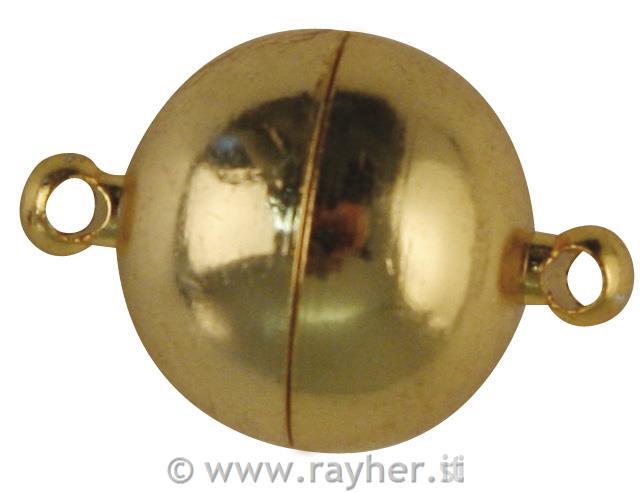 Magnetic clasp, extra strong, gold-plate