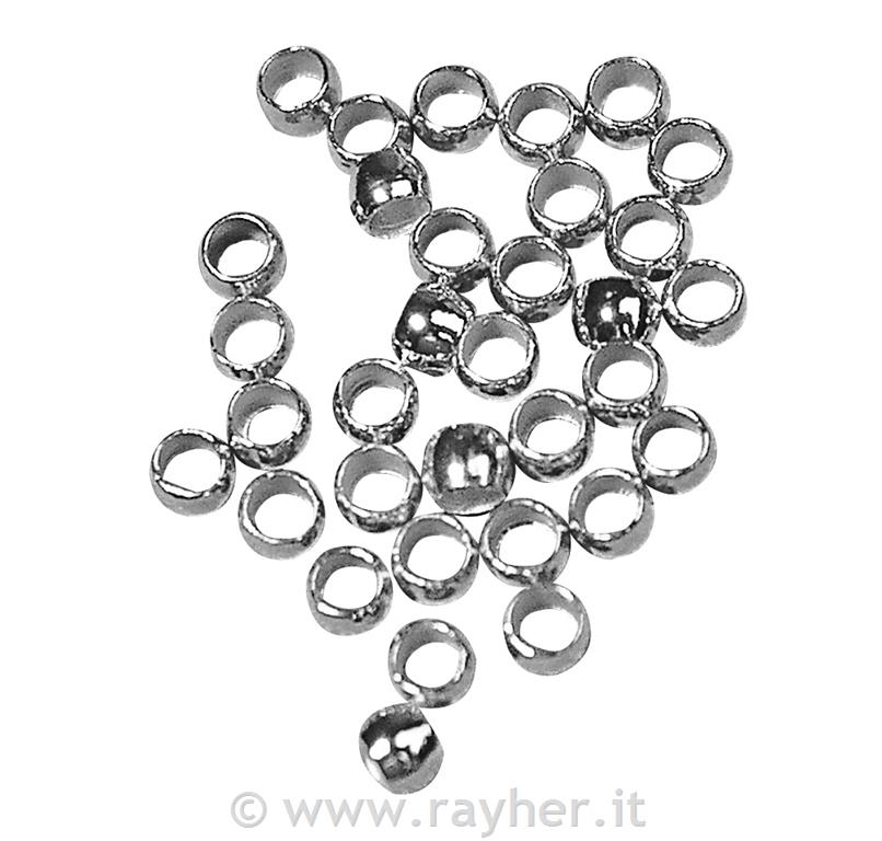 Schiaccino mmo est. 2,5 mm, o int. 1,8 mm, bus. 35 pzplatino