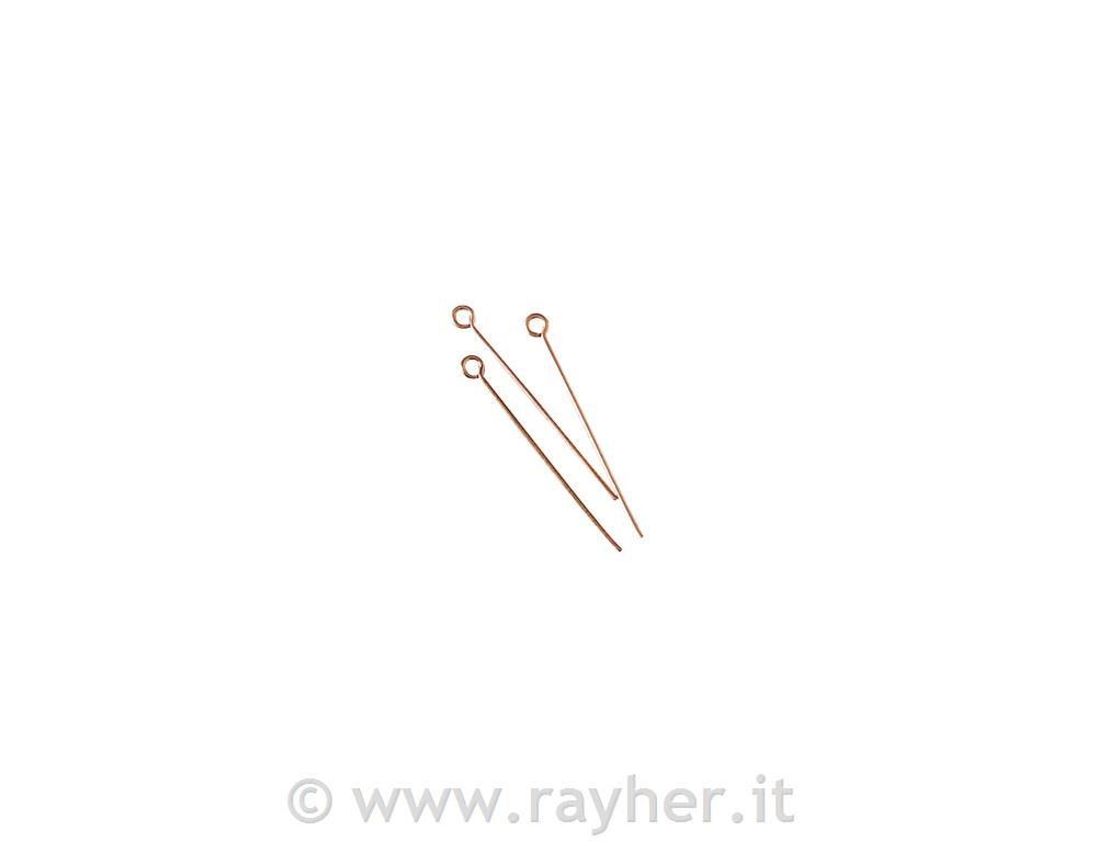 Paličice z zanko, 0.6mm, pink zlate/rose gold, 35mm, 15 kos