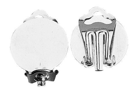 Ear clip w. eye, 12mm o, platinum, tab-b