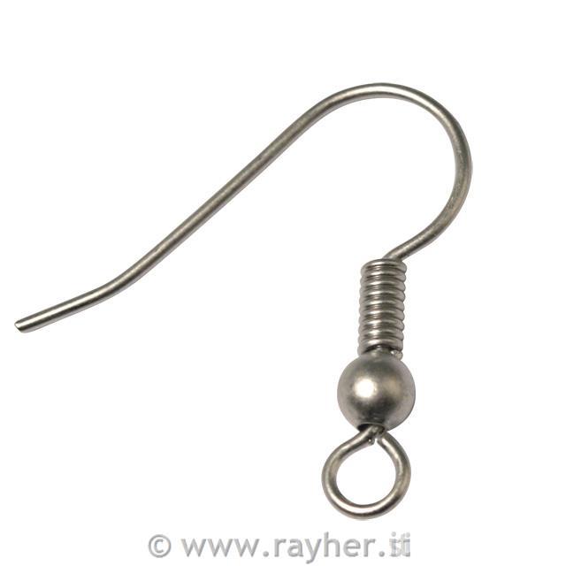 Gancio orecchino20mm, bus. 6pz