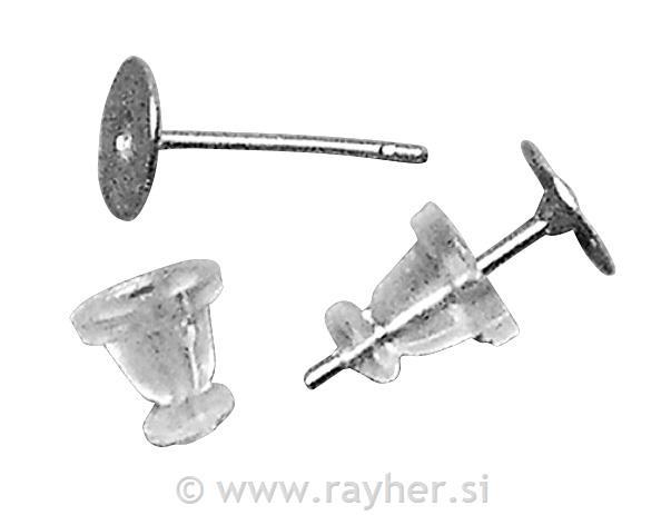 Uhan s ploščico medicinski, 6 mm, 4kom