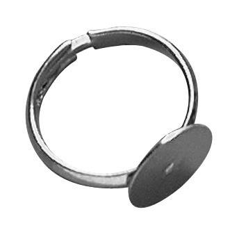 Anello con piastra, 12 mm obusta 2pzplatino