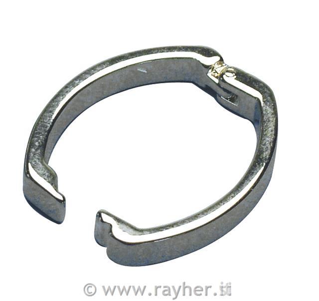 Chain catch clip, silver, 25x20mm, tab-b