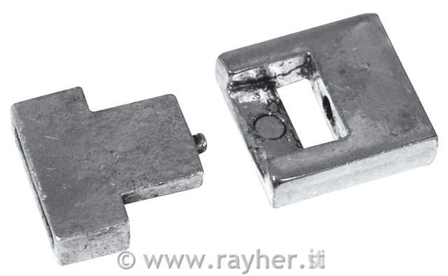 Brass magnet clasp f. bracelets, oxidize