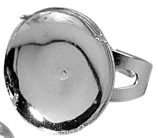 Base anello c.setaccio, 2pz, 19mm obus.blister 1pzargento