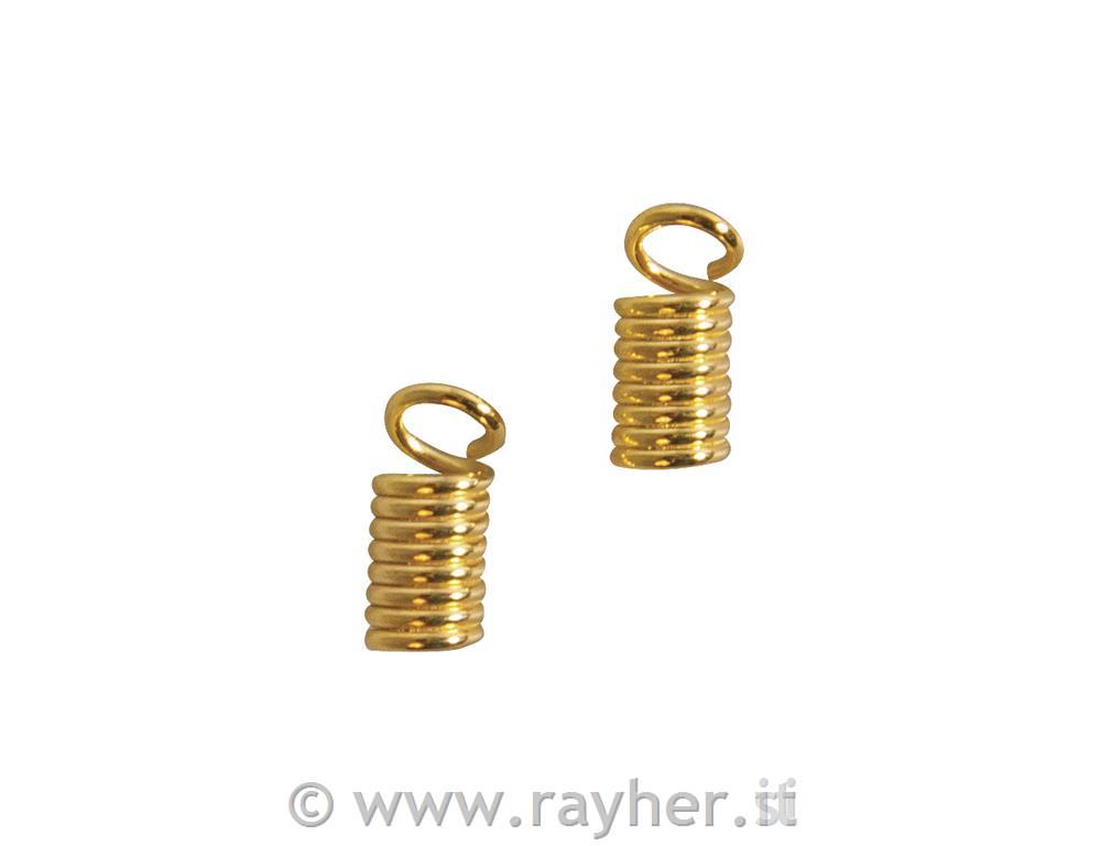 Giuntura p.cordino cuoio, 2mm obus.blister 2pzoro