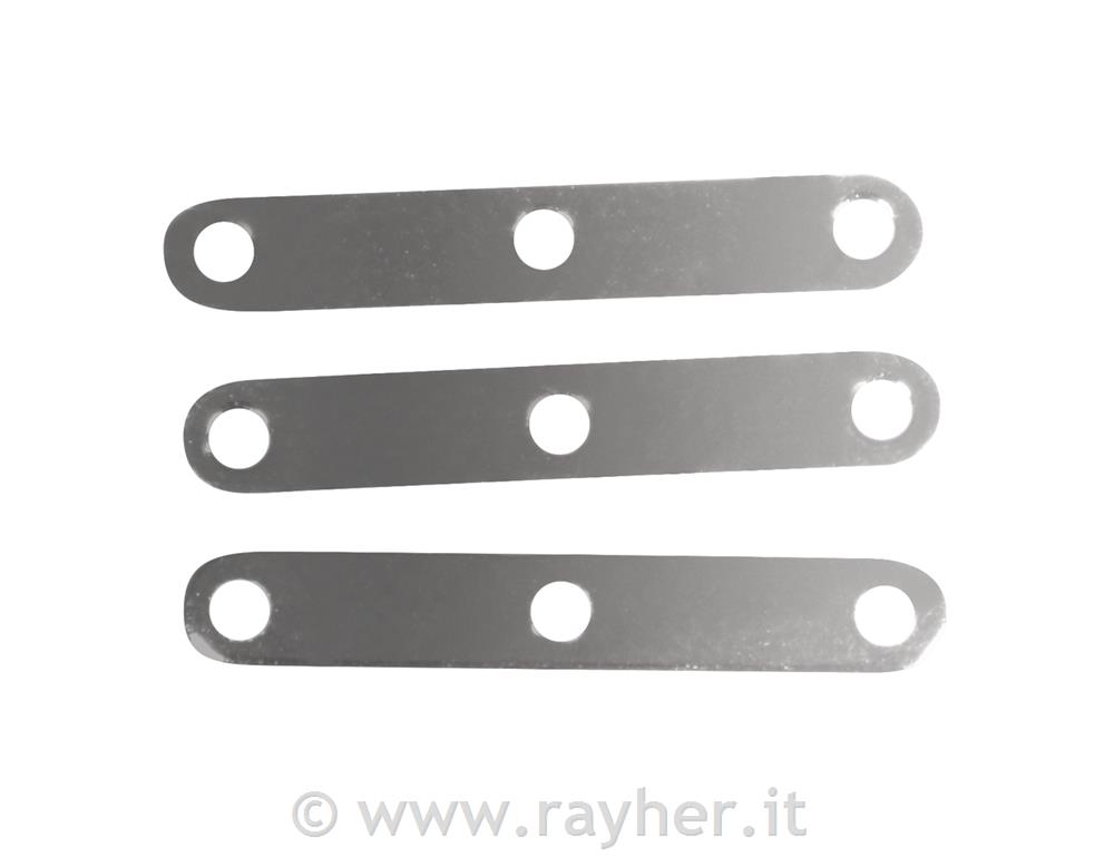 Distančnik s tremi luknjami 2 cm, srebrn