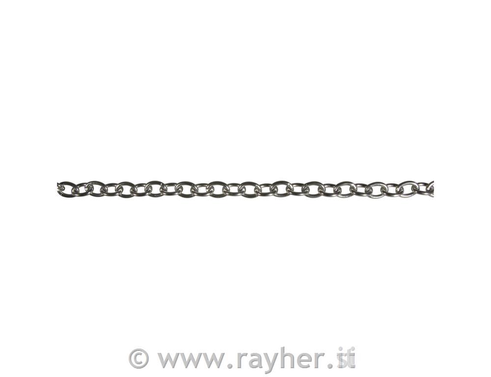 Aluminium element neclace, silver, 13x10mm