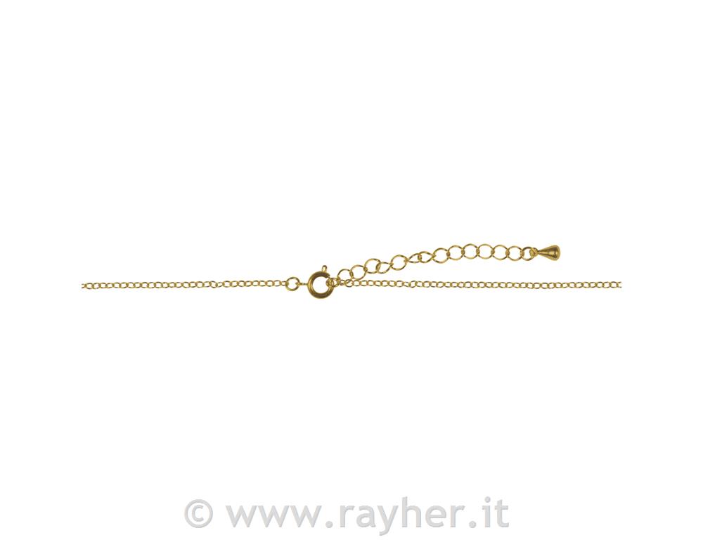 Verižica z zaključkom, 2mm o, 78cm, +5cm, zlata