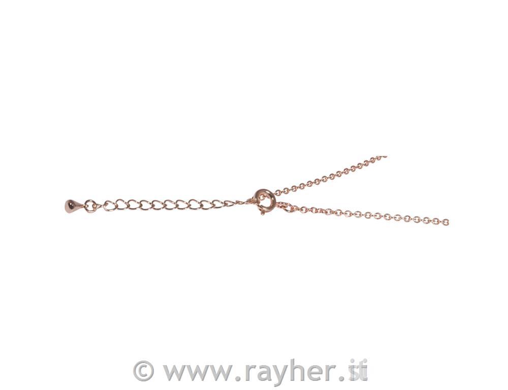 Catenina a maglie met.c. chiusura, 2mm o, oro rose, 78cm, +5cm prolunga, bus.bli
