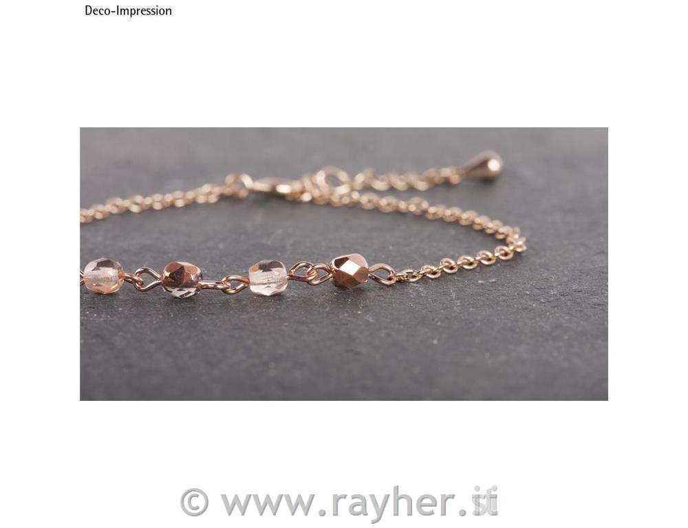 Catenina a maglie met.c. chiusura, 2mm o, oro rose, 78cm, +5cm prolunga, bus.bli