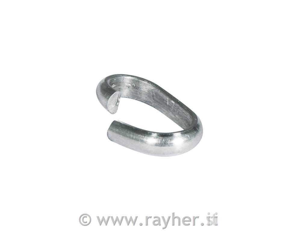 Anellino largo12x7x2mm, bus.blis. 8pzplatino