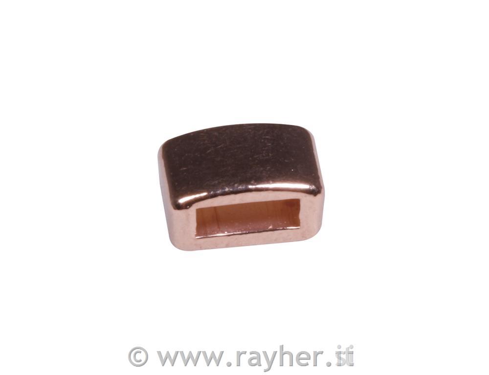 Metal- Deco element square, rose-gold, 5