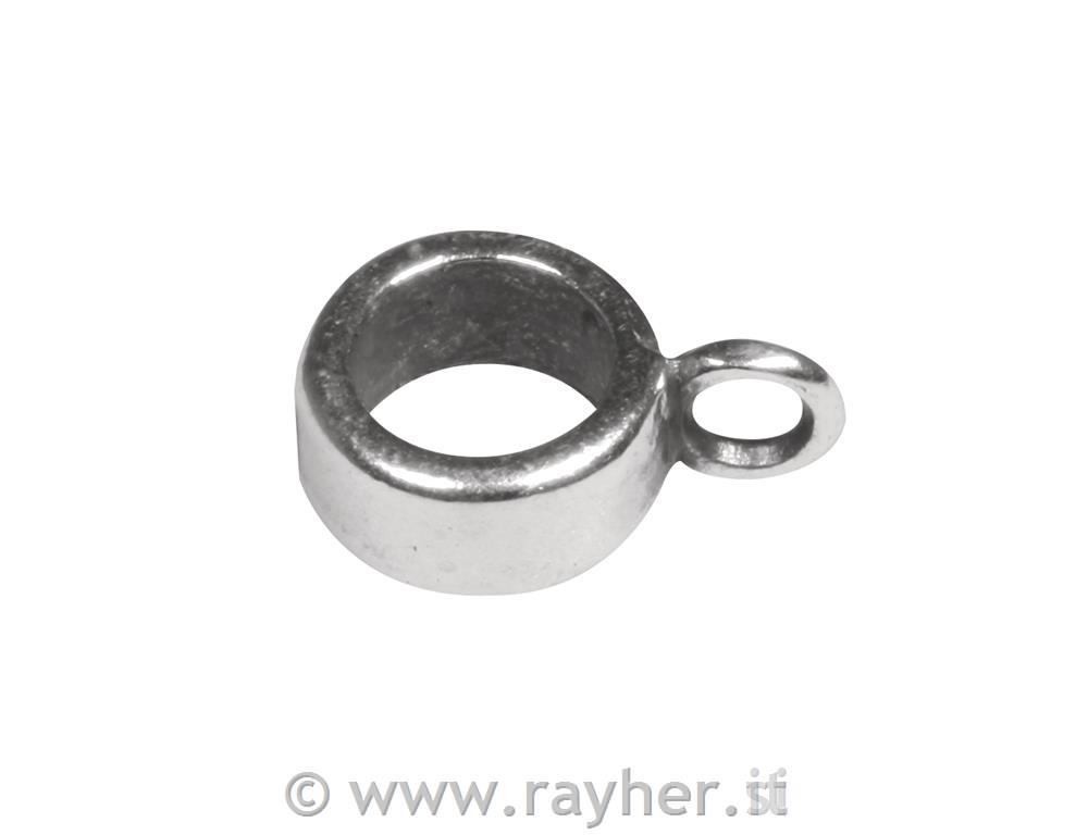 Metal- Deco element w. eye, round, 8mm o