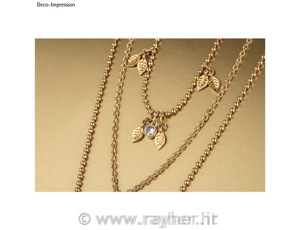 Ciondolino metallo foglia, oro, 9x5mm, bus.blis. 6pz