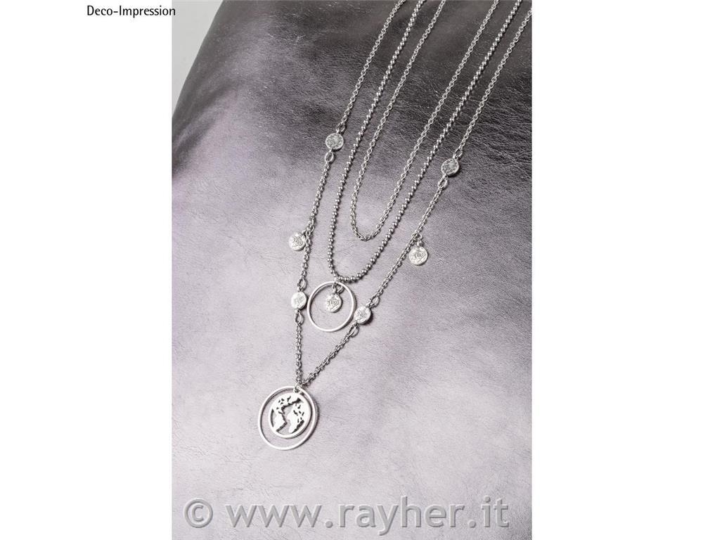 Ciondolino metallo moneta, 7,3mm o, argento, con 2 occhielli, bus.blis. 4pz