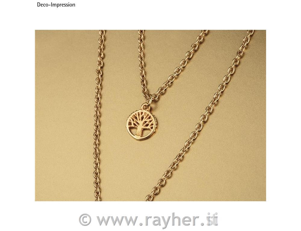 Ciondolino metallo albero vita, 10mm o,oro, bus.blis. 3pz